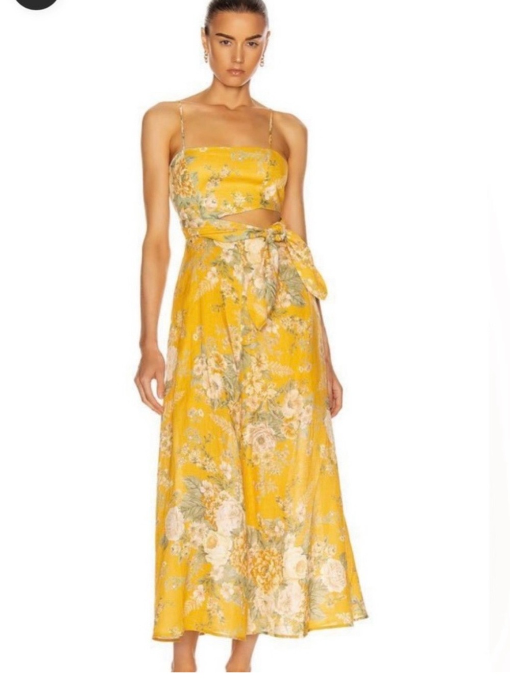 Zimmermann Mustard Yellow Linen Dress